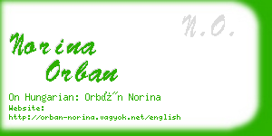 norina orban business card